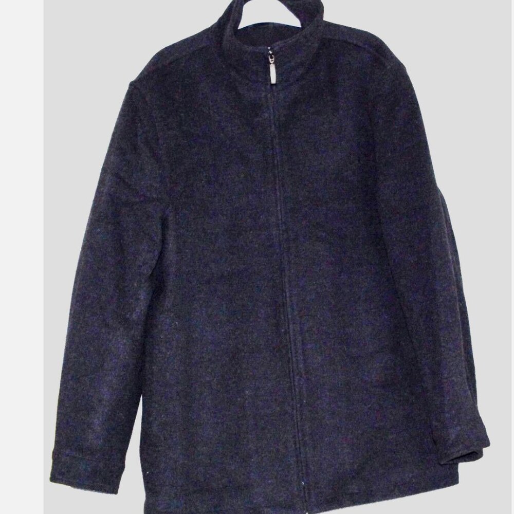 Jacob Siegel Wool Blend Charcoal Men's Zip Car Coat Jacket  Size:M